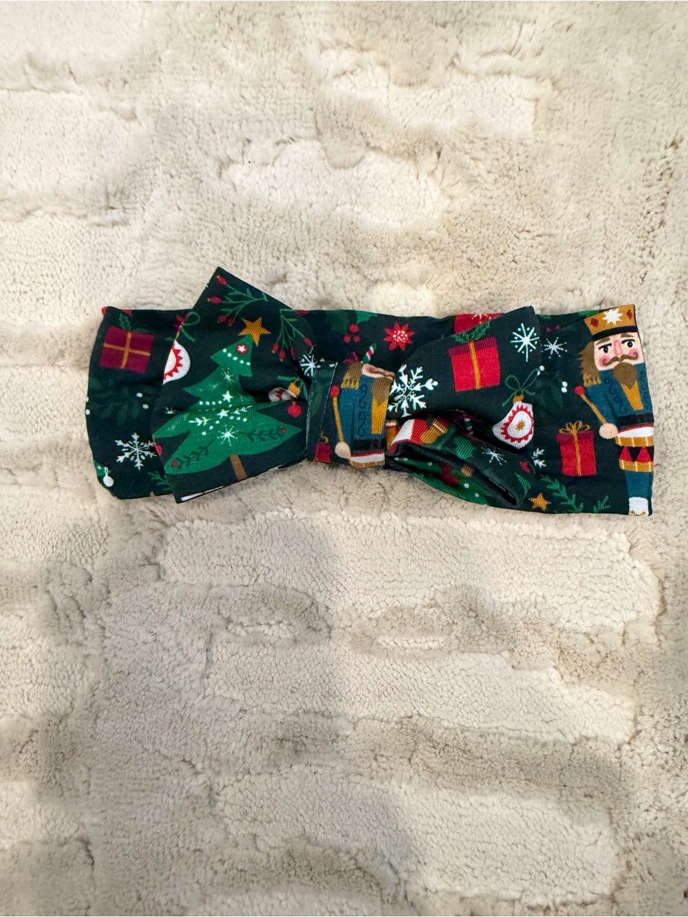 Little Sleepies Green Nutcracker & Tree Holiday Kids Headband